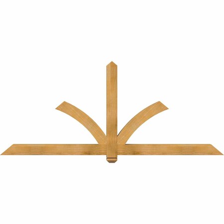 Ekena Millwork Redmond Rough Sawn Timber Gable Bracket, Western Red Cedar, 84"W x 35"H x 4"D x 4"F, 10/12 Pitch GBW084X35X0404RED00RWR